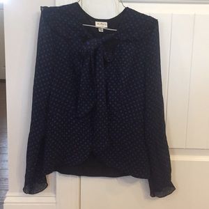 Alice Temperley by Target blue polka dot blouse